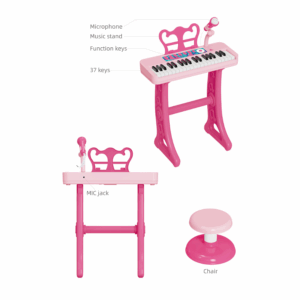 Bộ đồ chơi đàn organ mini BAOLI 1037#P màu hồng
