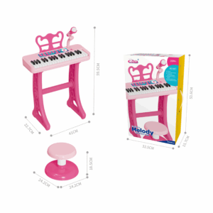 Bộ đồ chơi đàn organ mini BAOLI 1037#P màu hồng