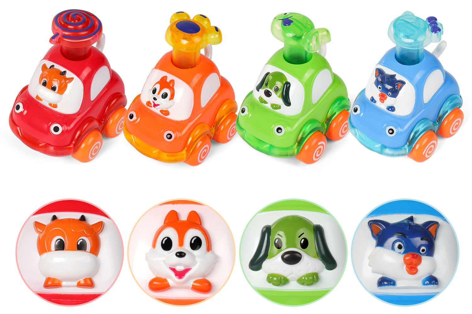 Đồ chơi bộ xe động vật rừng PRESS & GO BAOLI 1216B-2