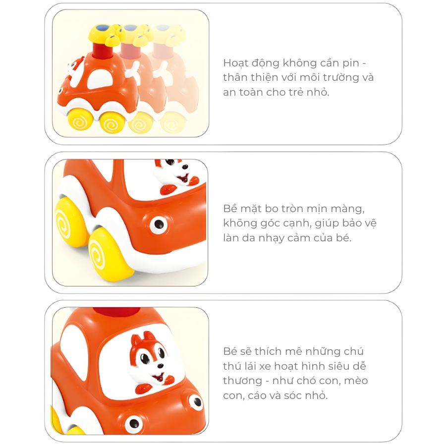 Đồ chơi bộ xe động vật PRESS & GO BAOLI 1216B-2 Đồ chơi bộ xe động vật PRESS & GO BAOLI 1216B-2