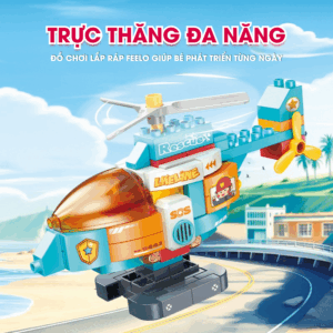 Đồ chơi lắp ráp trực thăng cứu hộ FEELO FL1181