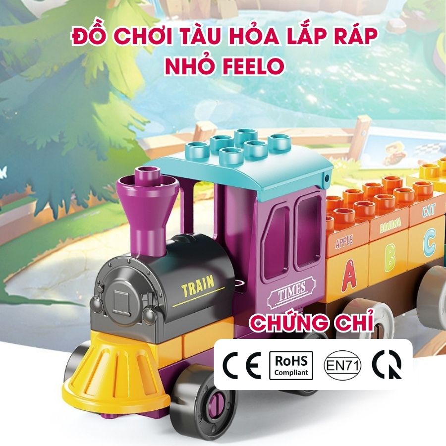 Đồ chơi tàu hỏa lắp ráp nhỏ FEELO 2 FL1190 2