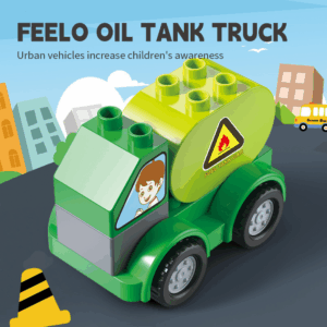 Đồ chơi xe bồn lắp ráp FEELO FL2316 gồm 7 chi tiết lớn