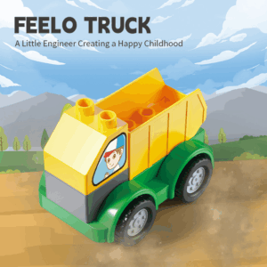 Đồ chơi xe tải lắp ráp FEELO FL2317 gồm 7 chi tiết lớn