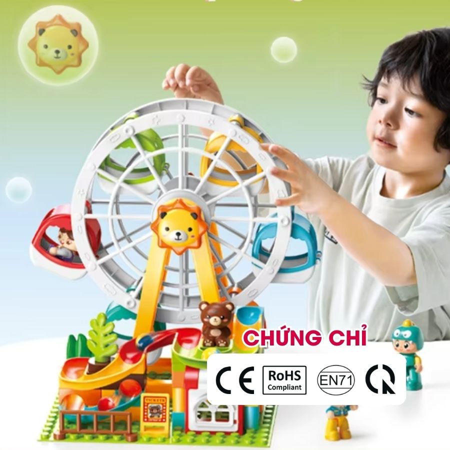 Khu vui chơi gấu con lắp ráp FEELO 81 mảnh 2 FL2327 2