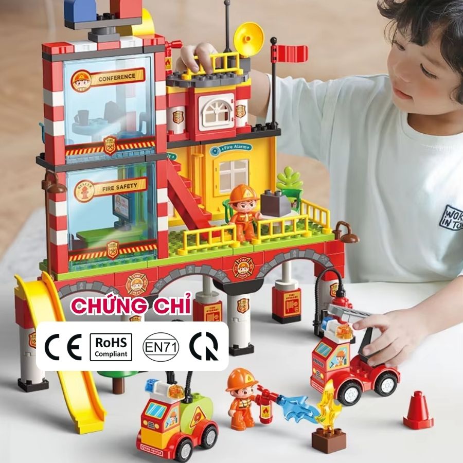 Trạm cứu hỏa cao tầng lắp ráp FEELO 173 mảnh 2 FL42002 2