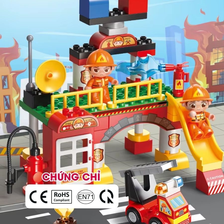Trạm cứu hỏa lắp ráp FEELO 55 mảnh 2 FL42003 2