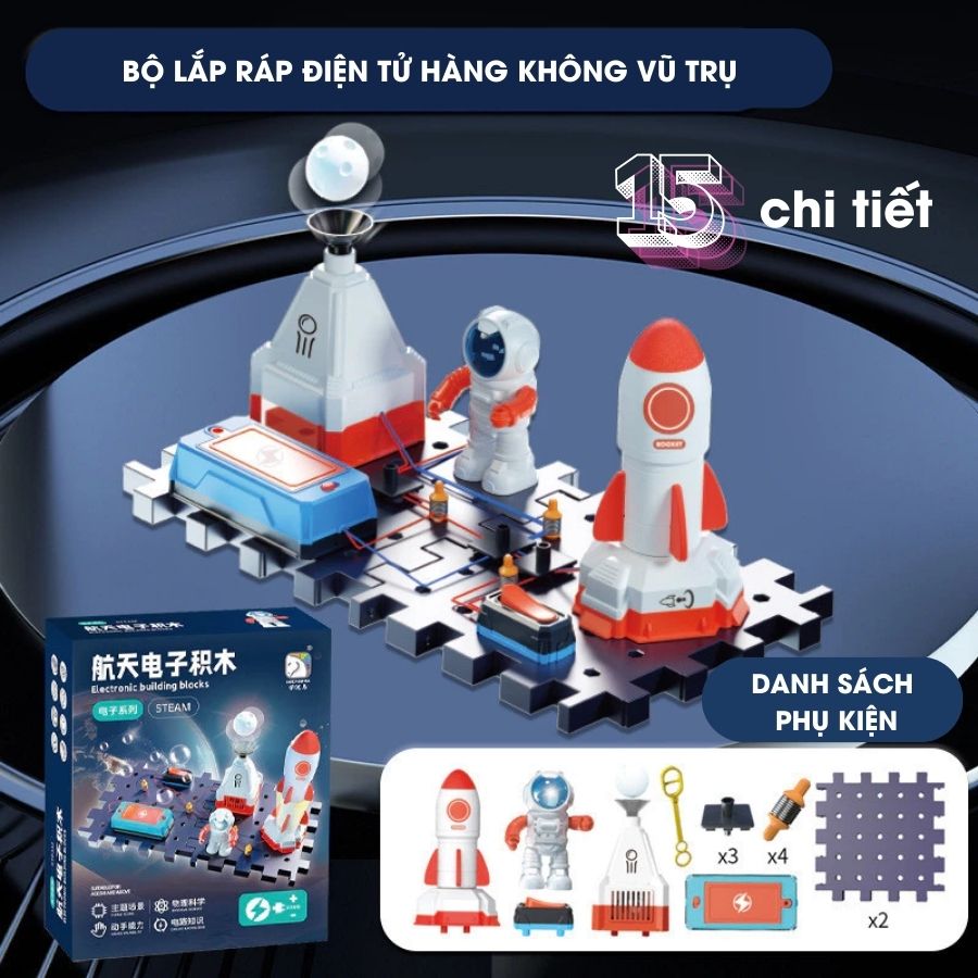 Bộ lắp ráp điện tử chủ đề không gian (bản nhỏ) SCIENCE HORSE 2 SD809 6