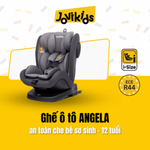 Jovikids Angela (Grey) - Ghế ô tô trẻ em R44 cho bé sơ sinh - 12 tuổi