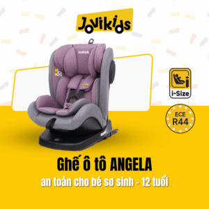 Jovikids Angela (Pink) - Ghế ô tô trẻ em R44 cho bé sơ sinh - 12 tuổi