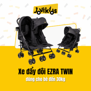 Jovikids Ezra Twin - Xe đẩy cho bé từ sơ sinh đến 3 tuổi (tải trọng tối đa 30kg)