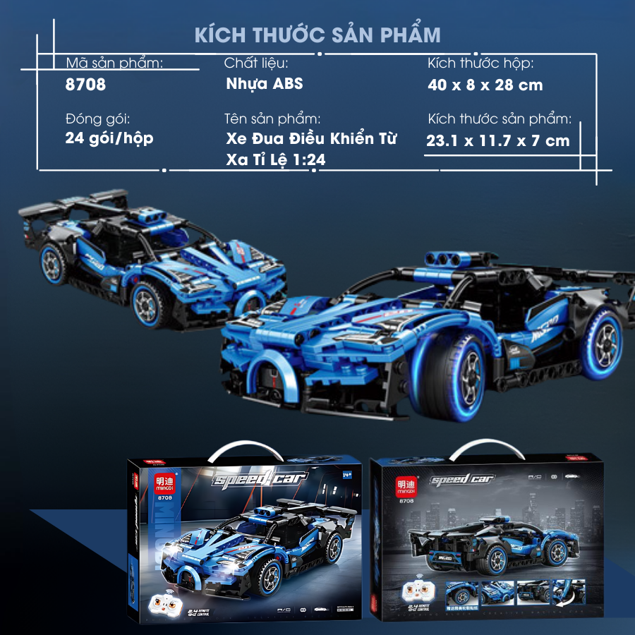 Quà Noel cho bé gái/bé trai: chọn đồ chơi gì để bé vừa vui vừa học? 4 MINGDI 8708 - Xe đua điều khiển từ xa