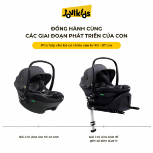 Jovikids Nôi sơ sinh có base R129 cho bé đến 18 tháng