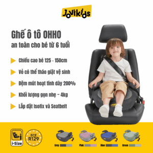 Jovikids OHHO (Green) - Ghế ô tô trẻ em R129 cho bé từ 6 tuổi đến 12 tuổi