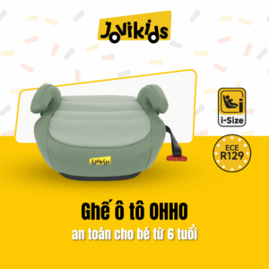 Jovikids OHHO (Green) - Ghế ô tô trẻ em R129 cho bé từ 6 tuổi đến 12 tuổi
