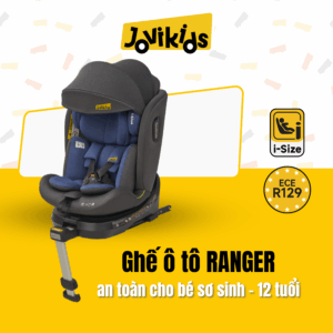 Jovikids Ranger (Blue) - Ghế ô tô trẻ em R129 cho bé sơ sinh - 12 tuổi