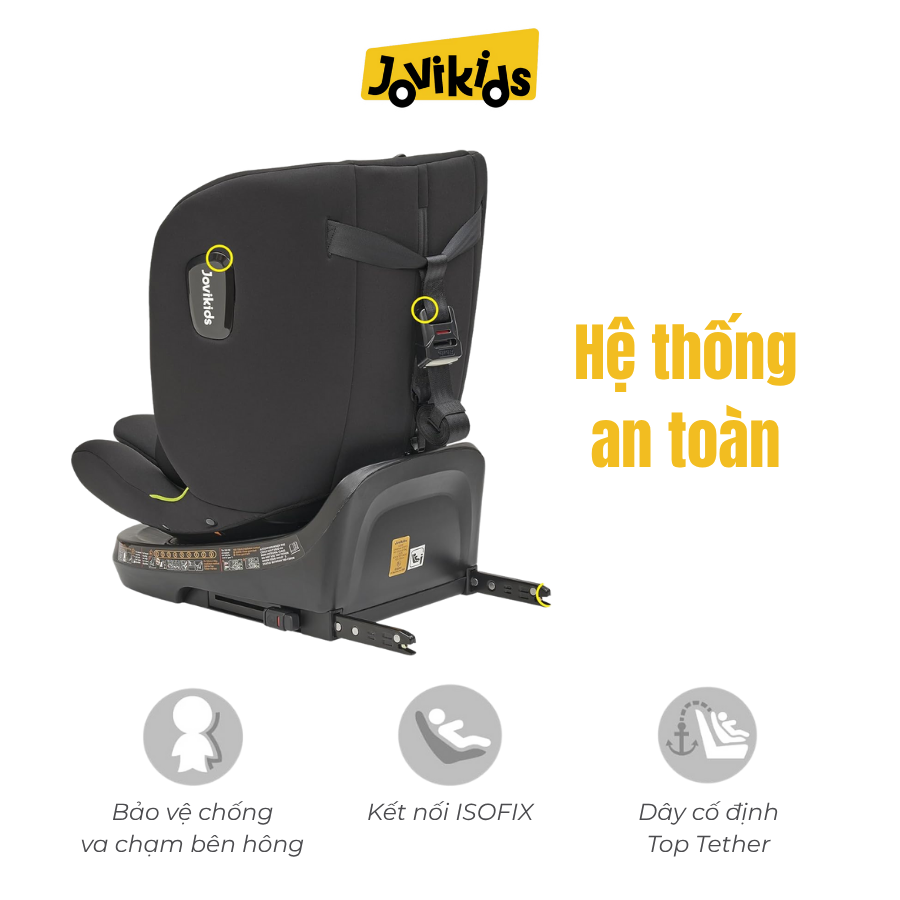Jovikids Ranger TT (Black) – Ghế ô tô trẻ em R129 cho bé sơ sinh – 12 tuổi Jovikids Ranger TT (Black) – Ghế ô tô trẻ em R129 cho bé sơ sinh – 12 tuổi