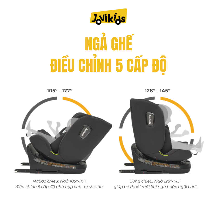 Jovikids Ranger TT (Black) – Ghế ô tô trẻ em R129 cho bé sơ sinh – 12 tuổi Jovikids Ranger TT (Black) – Ghế ô tô trẻ em R129 cho bé sơ sinh – 12 tuổi
