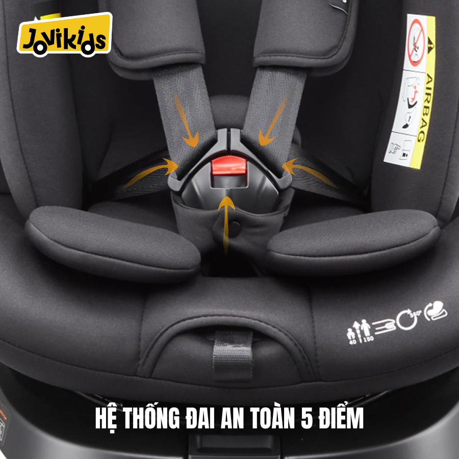 Jovikids Ranger TT (Black) – Ghế ô tô trẻ em R129 cho bé sơ sinh – 12 tuổi Jovikids Ranger TT (Black) – Ghế ô tô trẻ em R129 cho bé sơ sinh – 12 tuổi