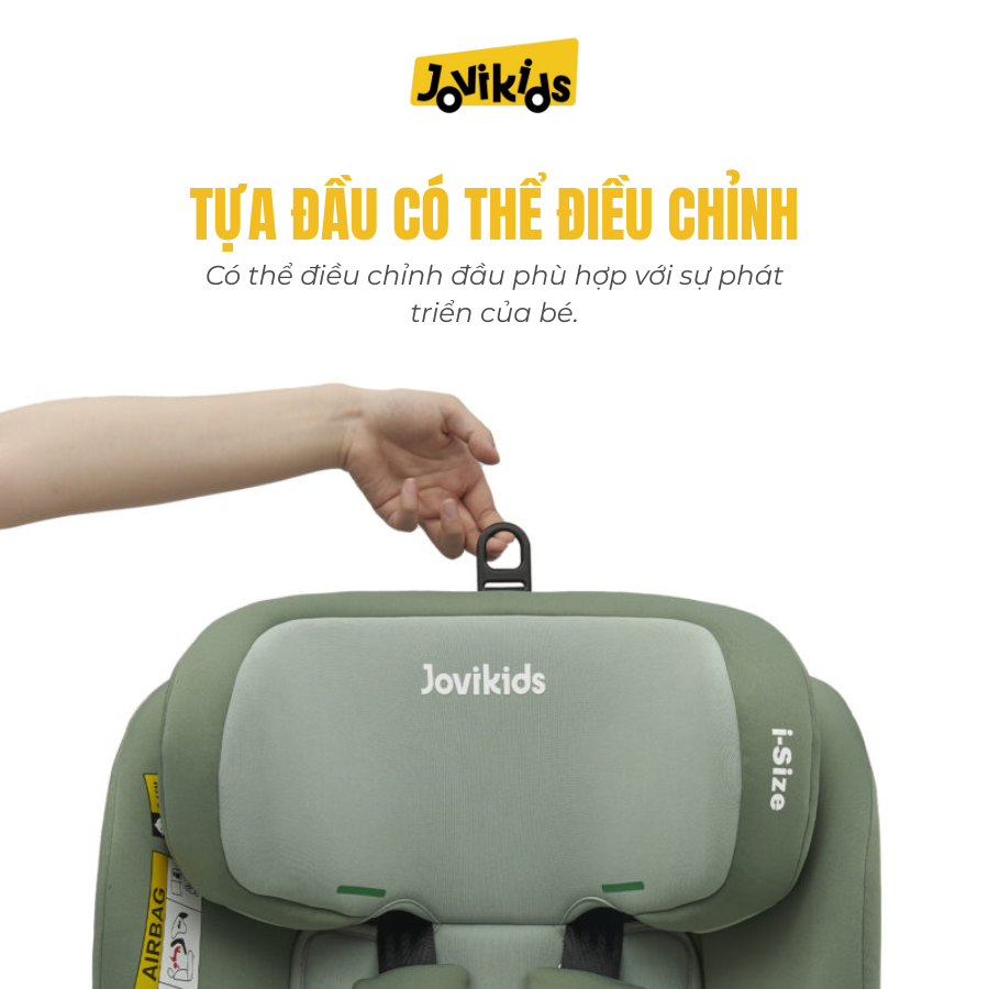 Jovikids Ranger TT (Green) – Ghế ô tô trẻ em R129 cho bé sơ sinh – 12 tuổi Jovikids Ranger TT (Green) – Ghế ô tô trẻ em R129 cho bé sơ sinh – 12 tuổi