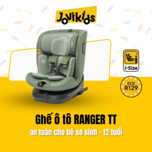 Jovikids Ranger TT (Green) - Ghế ô tô trẻ em R129 cho bé sơ sinh - 12 tuổi