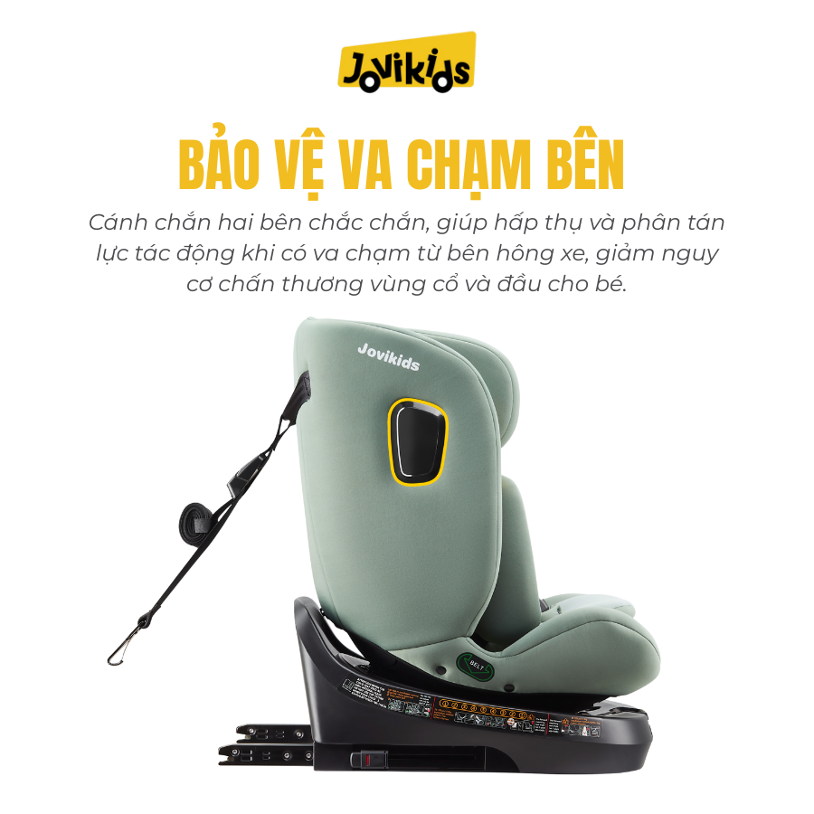 Jovikids Ranger TT (Green) – Ghế ô tô trẻ em R129 cho bé sơ sinh – 12 tuổi Jovikids Ranger TT (Green) – Ghế ô tô trẻ em R129 cho bé sơ sinh – 12 tuổi