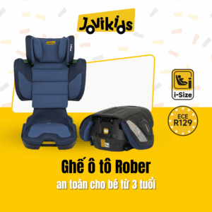 Jovikids Rober (Blue) - Ghế ô tô trẻ em R129 cho bé từ 3 tuổi đến 12 tuổi