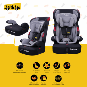 Jovikids Tammy (Black) - Ghế ô tô trẻ em R44 cho bé từ 9 tháng - 12 tuổi