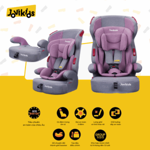 Jovikids Tammy (Pink) - Ghế ô tô trẻ em R44 cho bé từ 9 tháng - 12 tuổi
