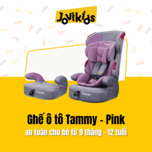 Jovikids Tammy (Pink) - Ghế ô tô trẻ em R44 cho bé từ 9 tháng - 12 tuổi