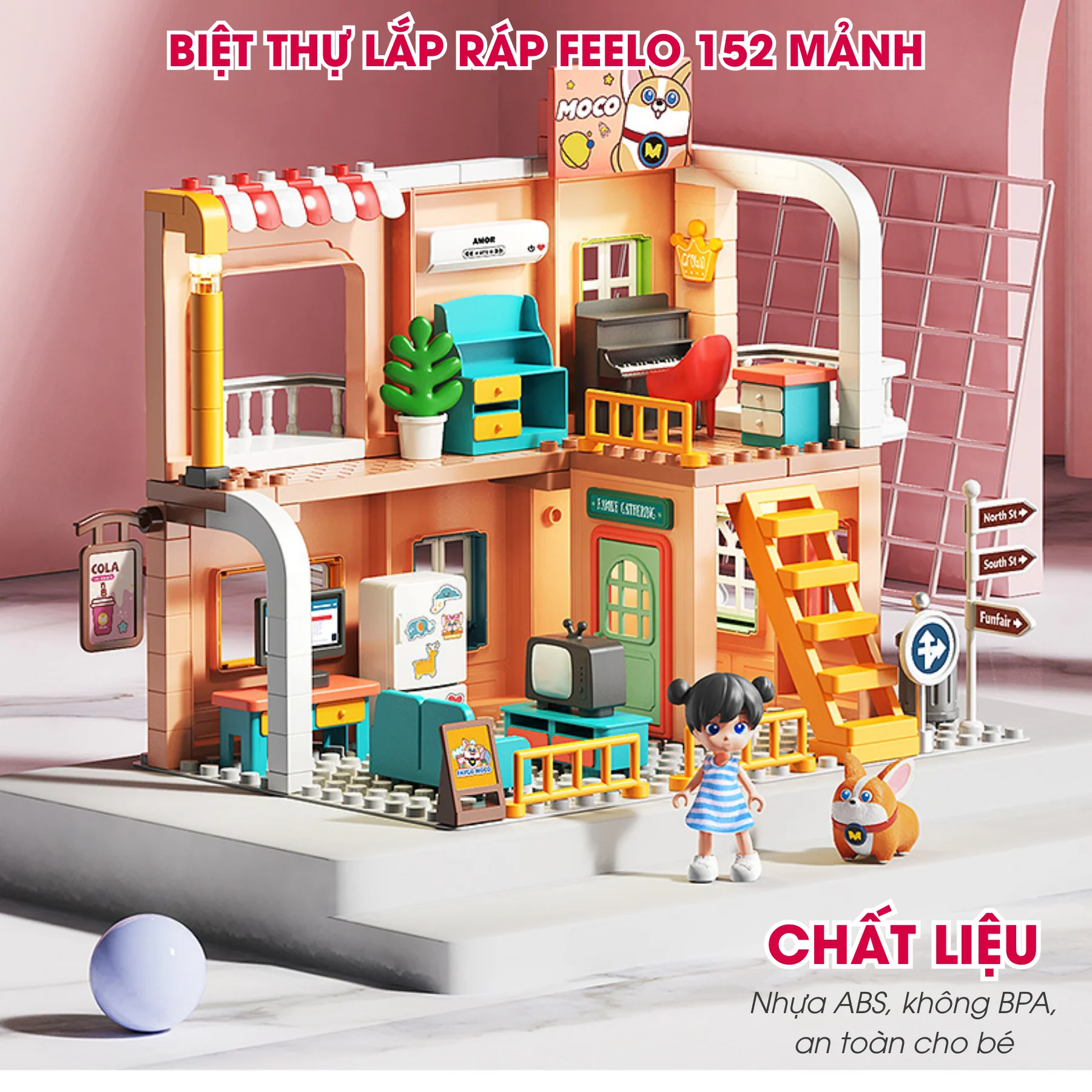 Biệt thự lắp ráp FEELO 152 mảnh 2 1806 2