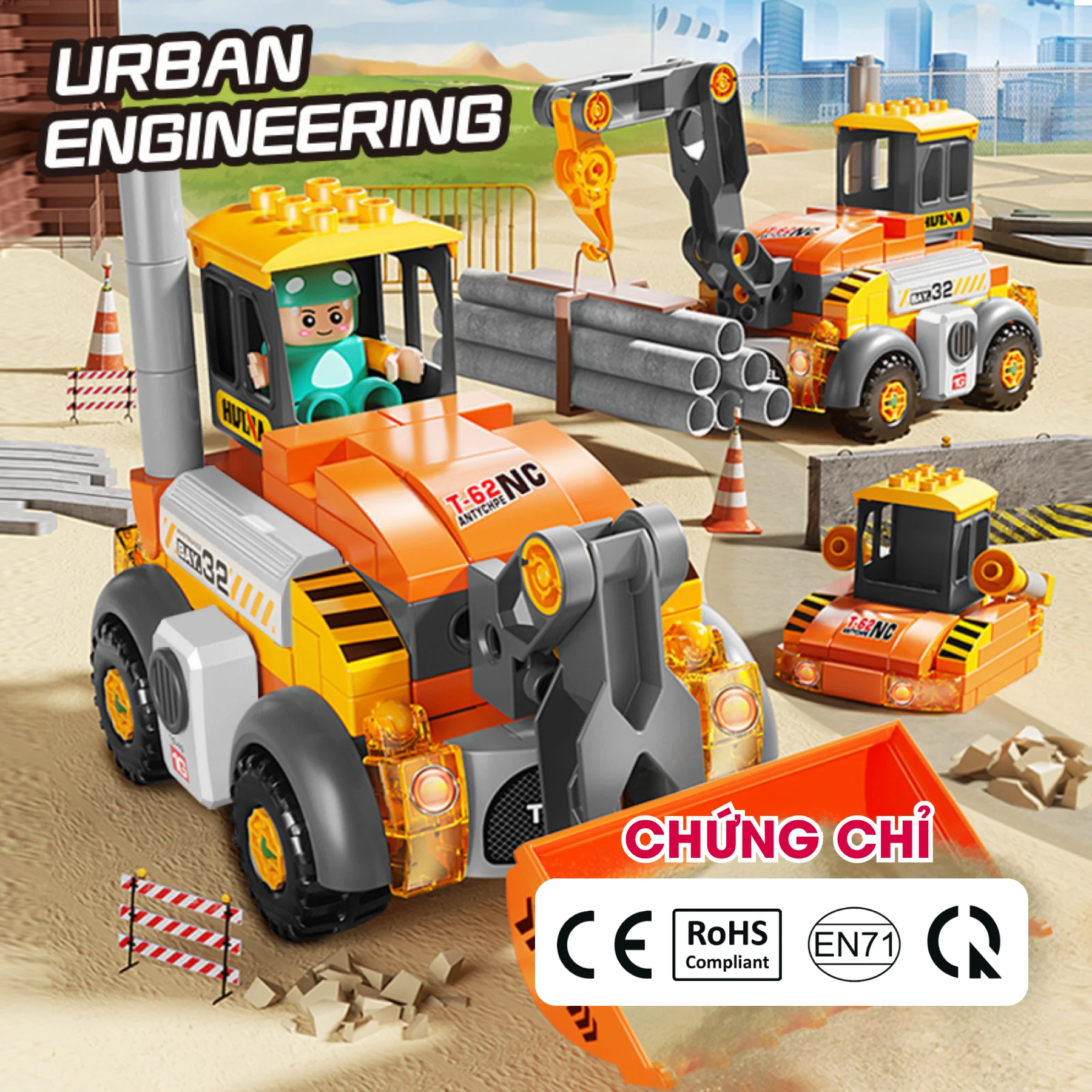 Xe công trình biến hình 6 trong 1 FEELO 141 mảnh 2 FL1159 2