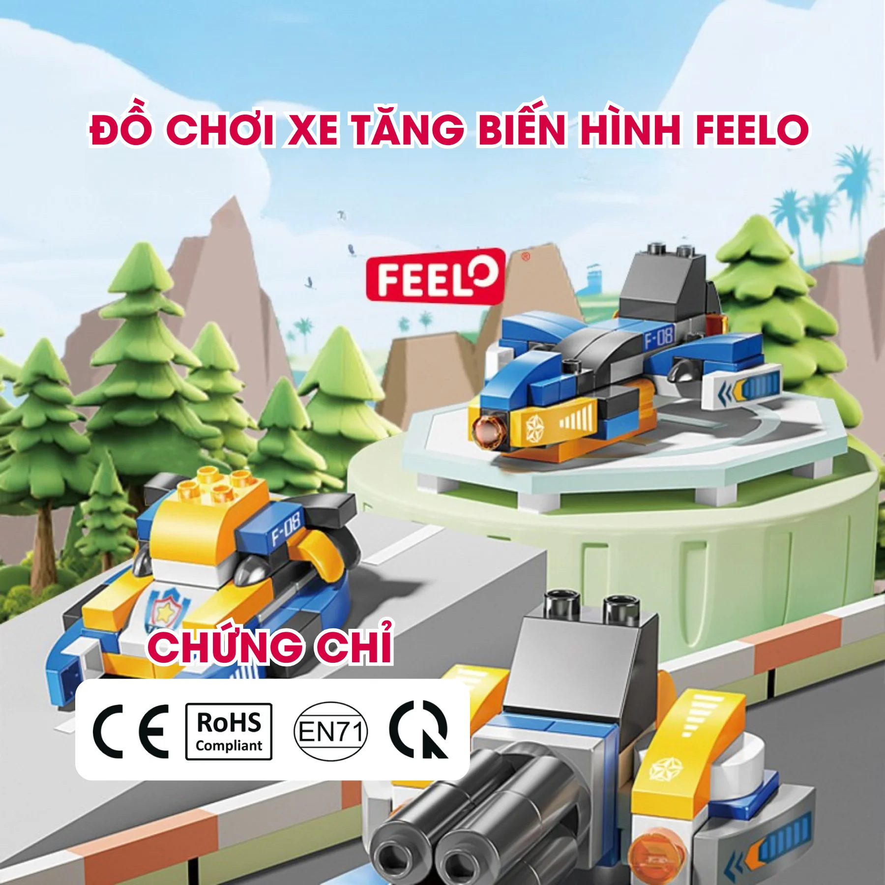 Đồ chơi xe tăng biến hình FEELO 2 FL1674 2