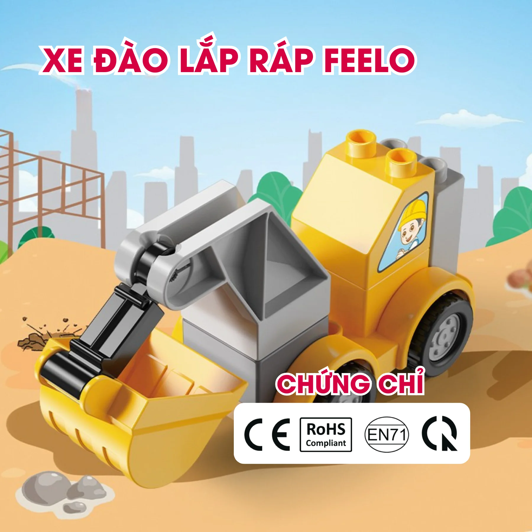 Xe đào lắp ráp FEELO 10 mảnh 2 FL2315 2