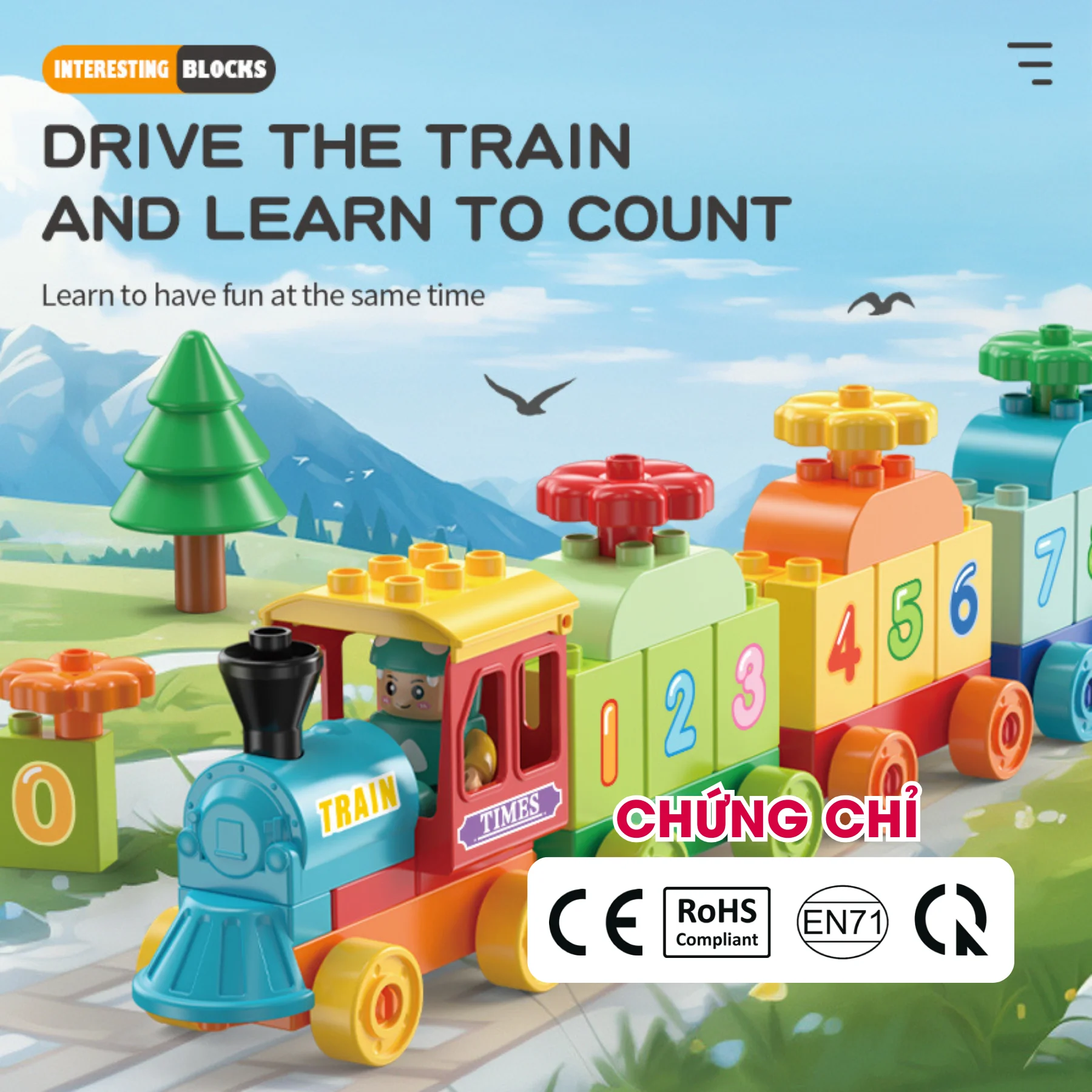 Tàu số học lắp ráp FEELO 56 mảnh 2 FL2319 2