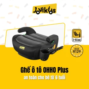 Jovikids OHHO Twilight Black - Ghế ô tô trẻ em R129 cho bé từ 6 tuổi
