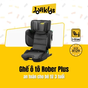Jovikids Rober Plus Twilight Black - Ghế ô tô R129 cho bé từ 3 -12 tuổi